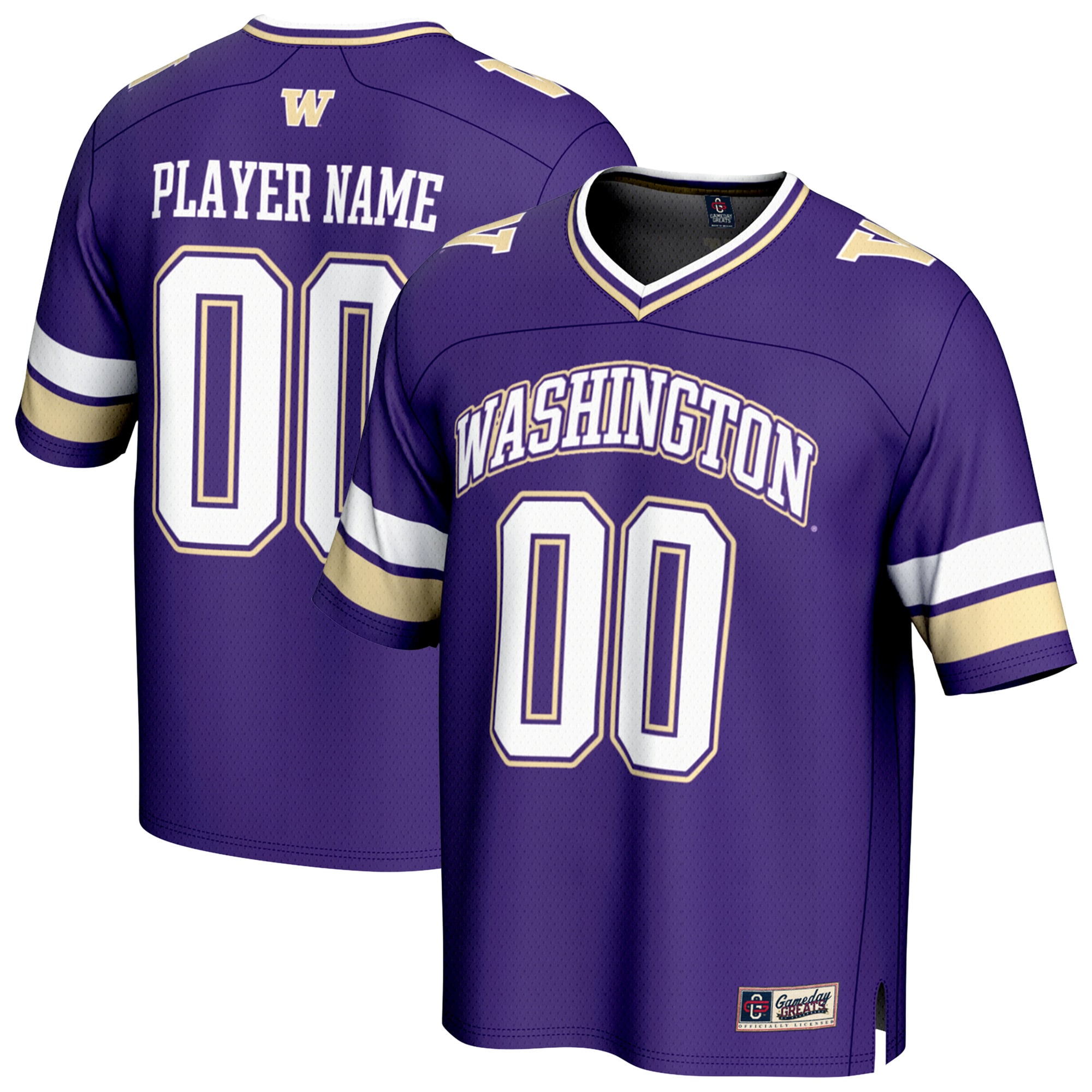 Washington Huskies GameDay Greats Unisex NIL Pick-A-Player Football Fashion Jersey - Purple