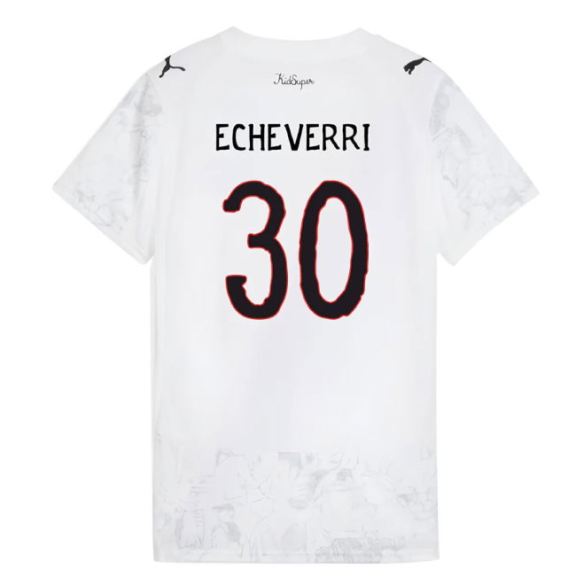 2025-2026 KIDSUPER x Manchester City CWC Shirt (White) - Womens (Echeverri 30)