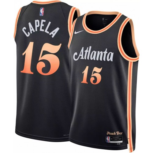 Atlanta Atlanta Hawks #15 Clint Capela Unisex Nike Black 2022-23 Swingman Jersey ¨C City Edition Mens