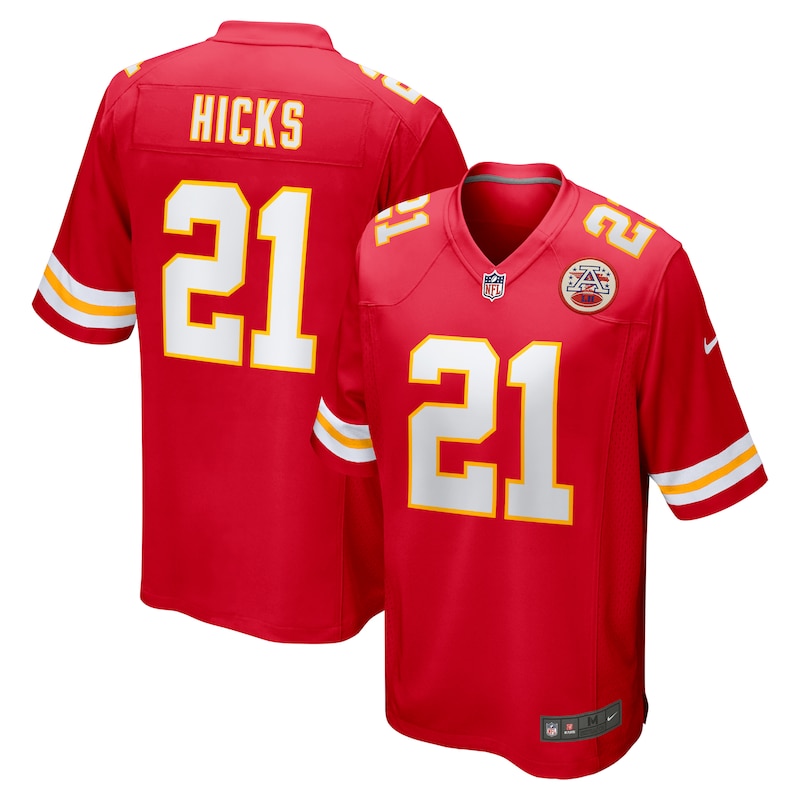 None Jaden Hicks KC Chiefs Game-Ready Replica Jersey Game Day Wear