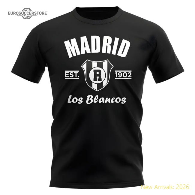 Best-Selling Real Madrid Established Football T-Shirt (Black)