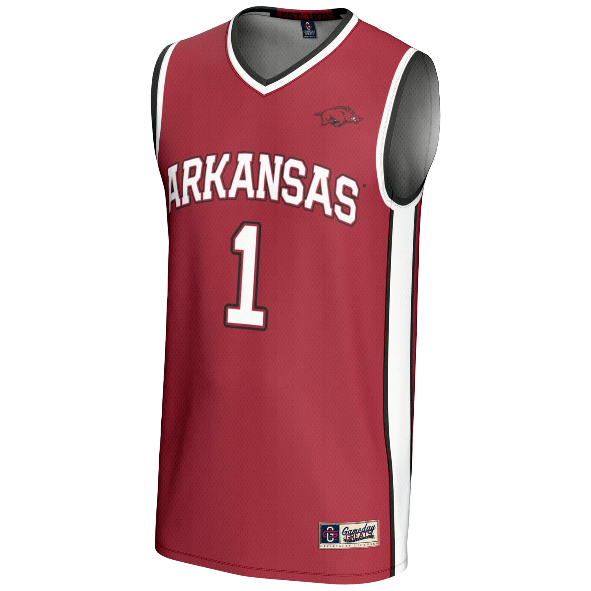 #1 Arkansas Razorbacks GameDay Greats Lightweight Basketball Jersey - Cardinal