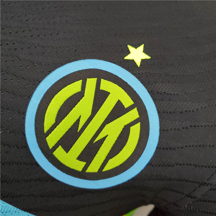 Inter Milan 21-22 Third Black Long Sleeve Soccer Jersey Football