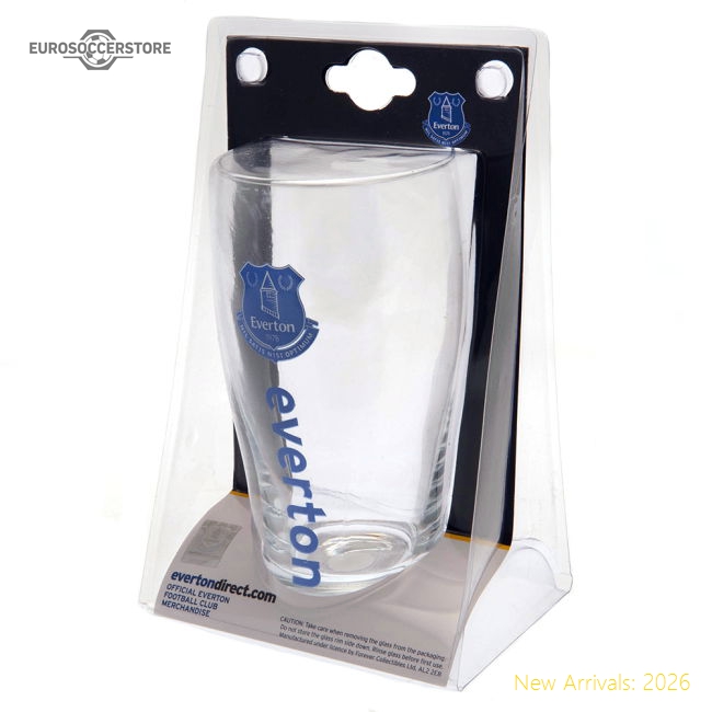 Everton Fc Tulip Pint Glass Liverpool Fan Merchandise In Multiple