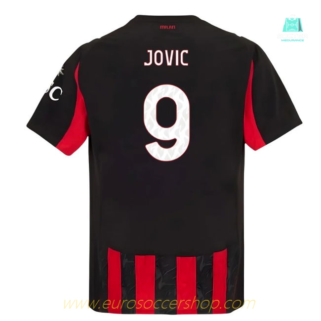 2025-2026 AC Milan Authentic Home Shirt (Jovic 9)