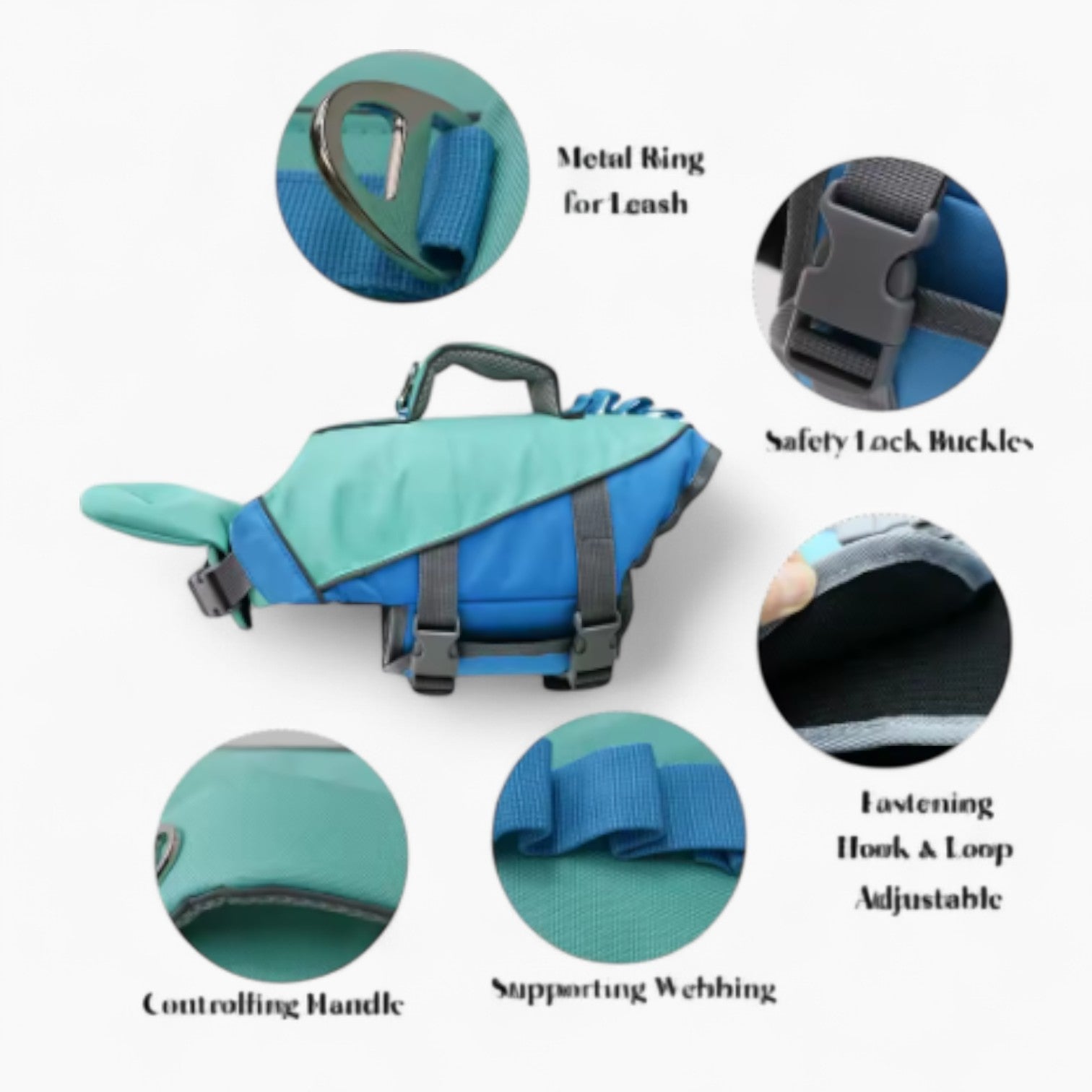 Frenchie Lifesaver Jacket – High-Visibility Floatation Vest with Rescue Handle