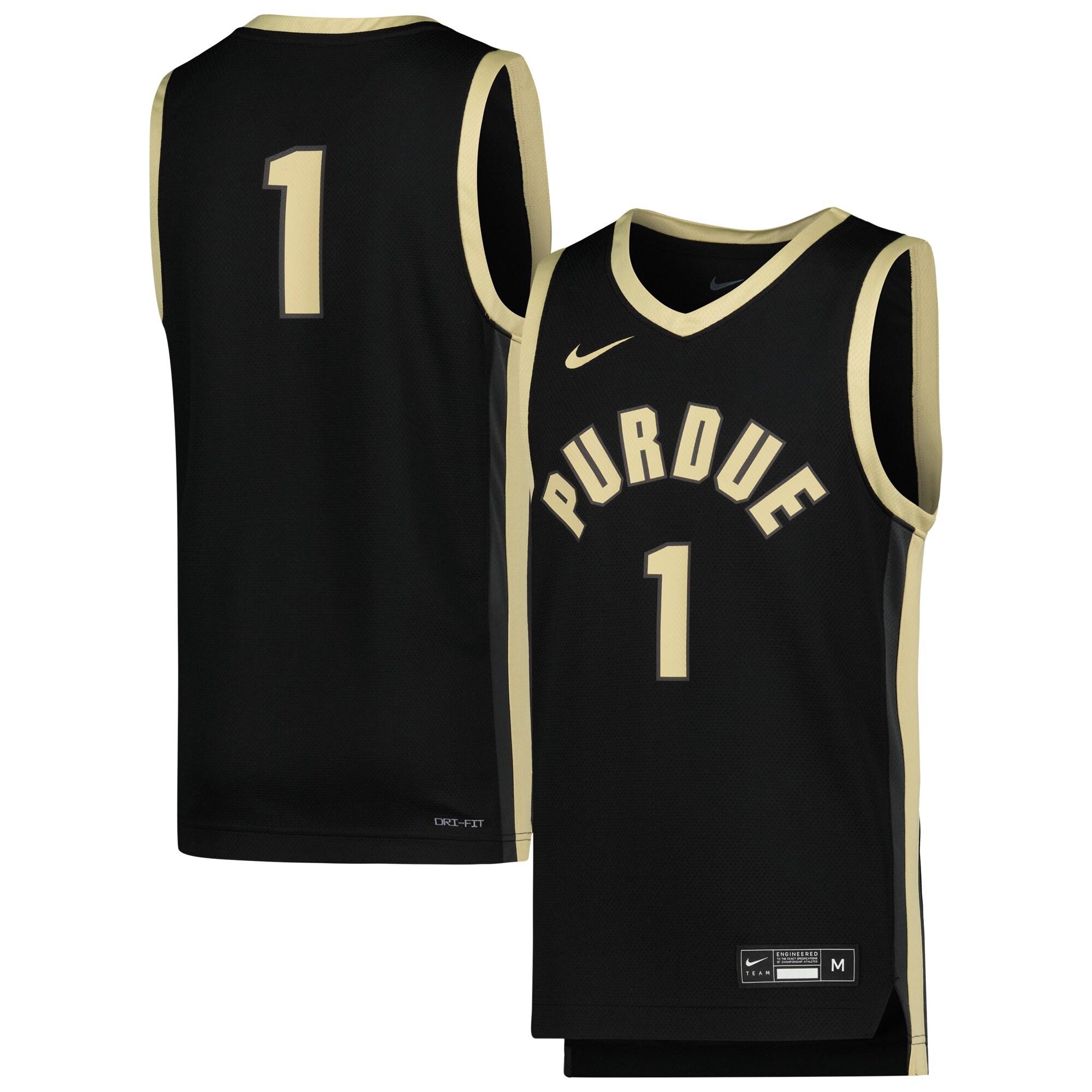 [DDG] Purdue Boilermakers Youth Icon Replica Basketball Jersey - Black
