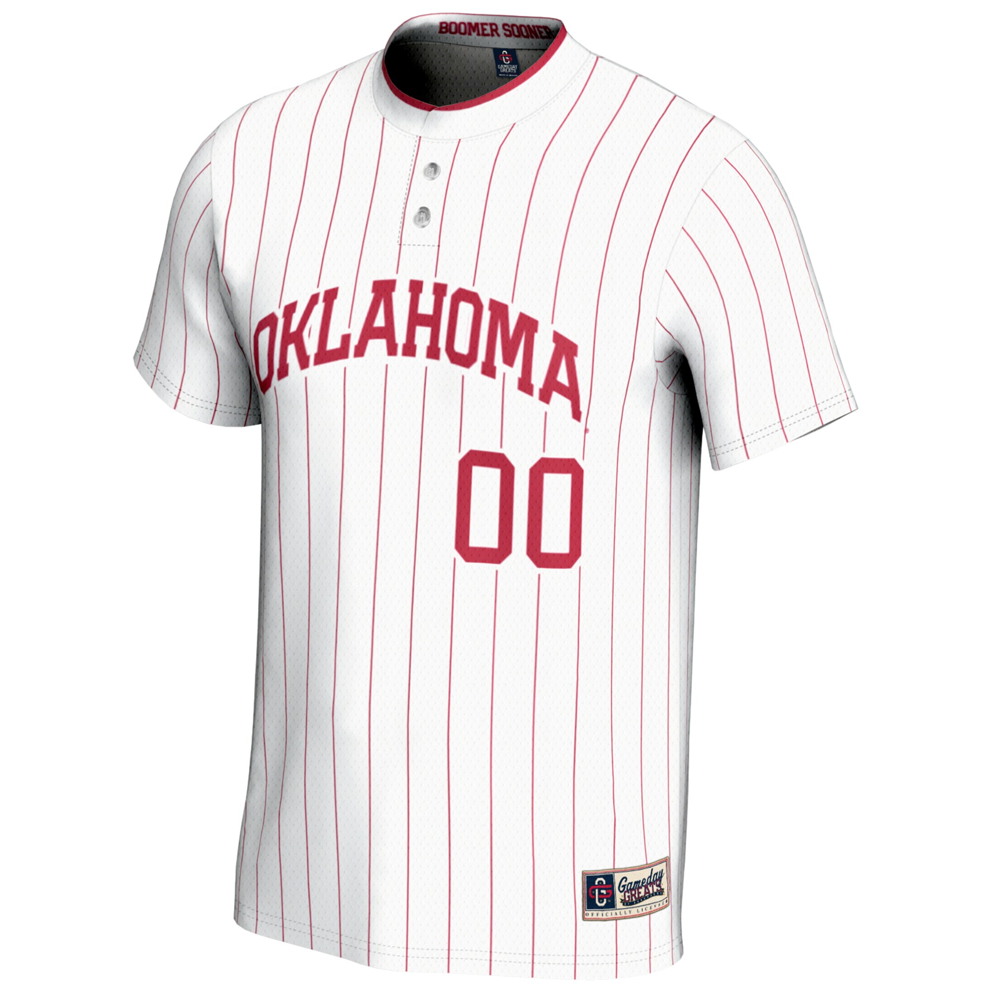 [NJP] Oklahoma Sooners GameDay Greats NIL Pick-A-Player Lightweight Softball Jersey - White