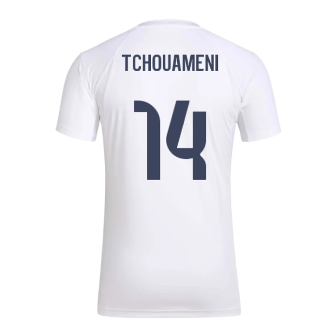 Premium 2025-2026 Real Madrid Seasonal Graphic Tee (White) (Tchouameni
