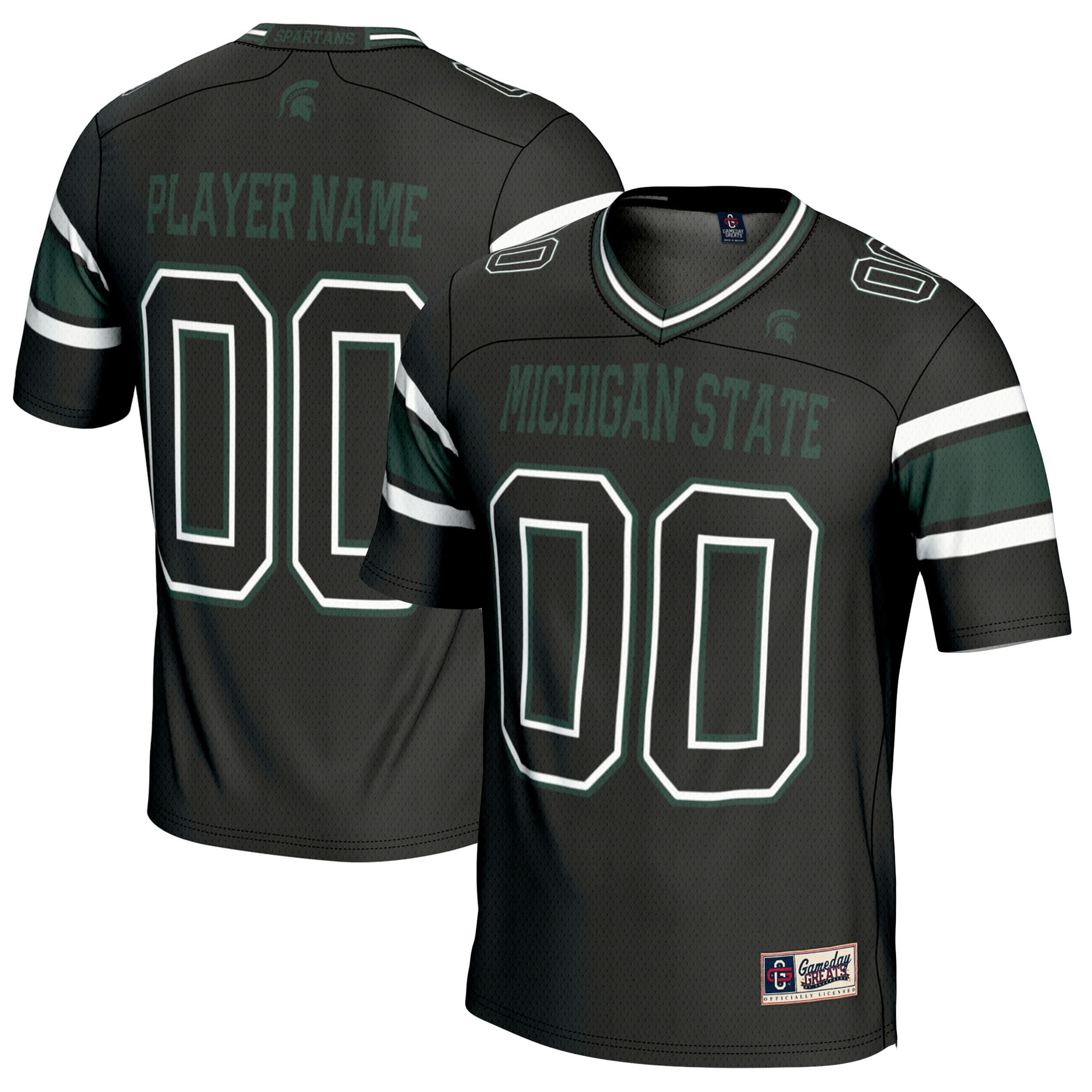 [NJP] Michigan State Spartans GameDay Greats NIL Pick-A-Player Football Jersey - Black