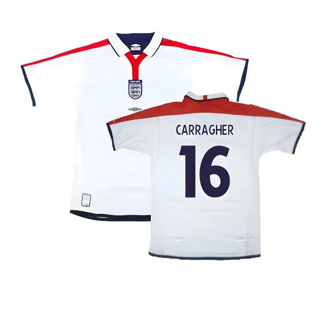 Carragher 16 Player Issue Style England Home Pro Shirt 2003-2004
