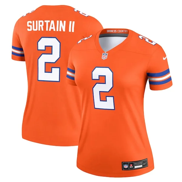 None Patrick Surtain  Jersey - Orange | NFL Player Jersey | NFL Footba