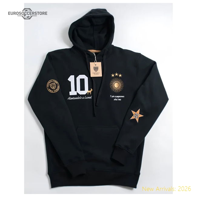 Excellent World Cup Champions 2022 Messi Hoodie El Sol Goat (black)