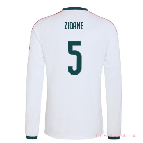 Zidane #5 2026-2027 Real Madrid Long Sleeve Home Shirt Team Kit
