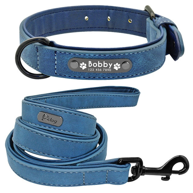 French Bulldog Personalised Collar With Leash Durable Dog Accessory