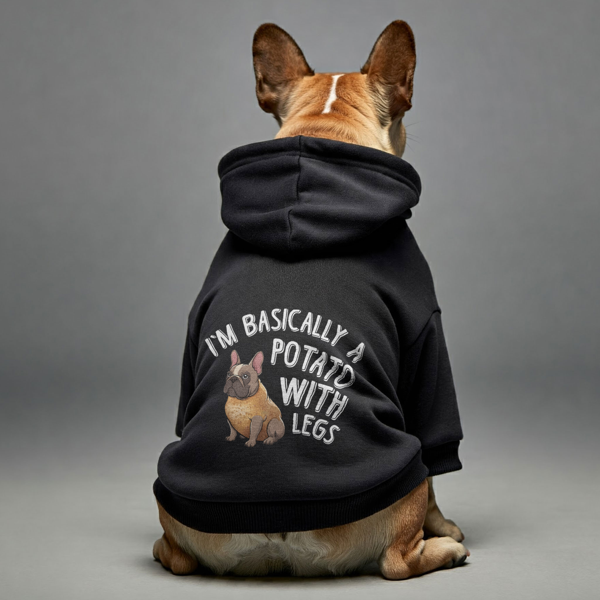 I’m basically a potato with legs. - Personalized French Bulldog Hoodies with Funny Quotes – Stylish, Cozy, and Premium 100% Cotton