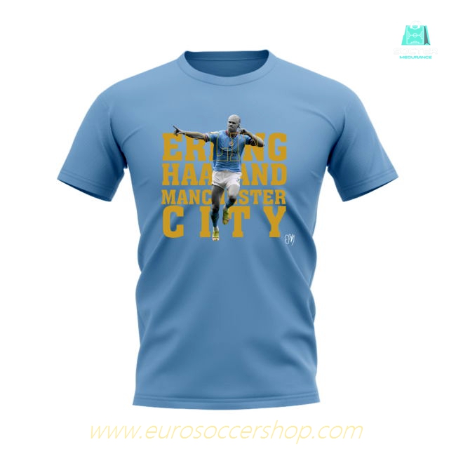 Erling Haaland Manchester City Player Tee (Sky Blue)