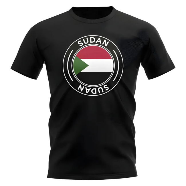 Pro-Grade Championship Sudan Football Badge T-Shirt (Black)
