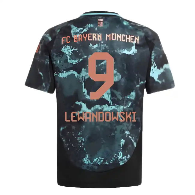 Bayern Bayern Munich Away Shirt Kids Lewandowski #9 Pro Series Lic...