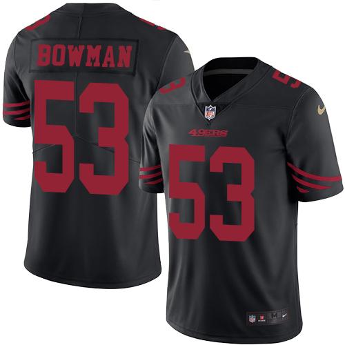 NFL SF 49ers #53 NaVorro Bowman Black Limited Jersey - Authentic Qu...