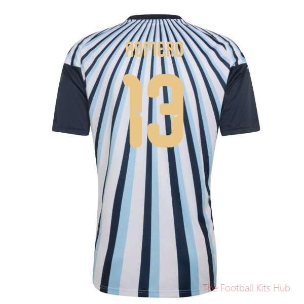 Argentina 2026-2027 Pre-Match Shirt Romero #13 Soccer Jersey White