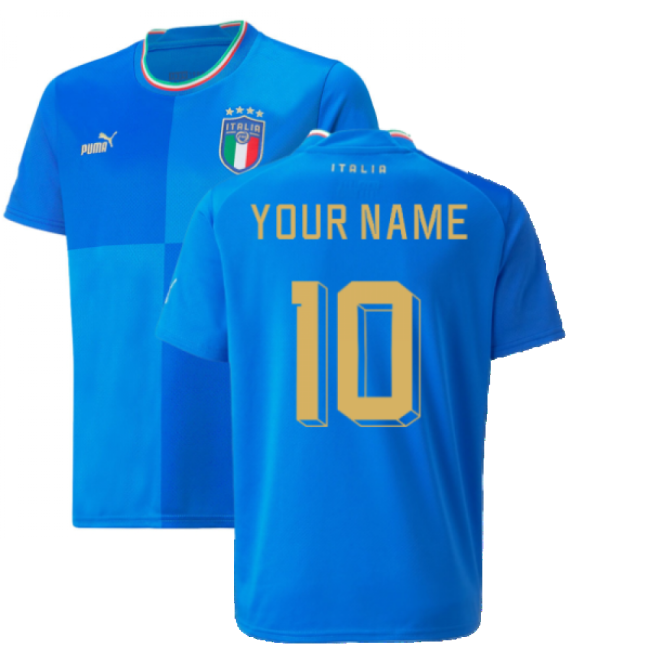 Kids Match Worn Style Italy Home Pro Level Shirt 2022-2023