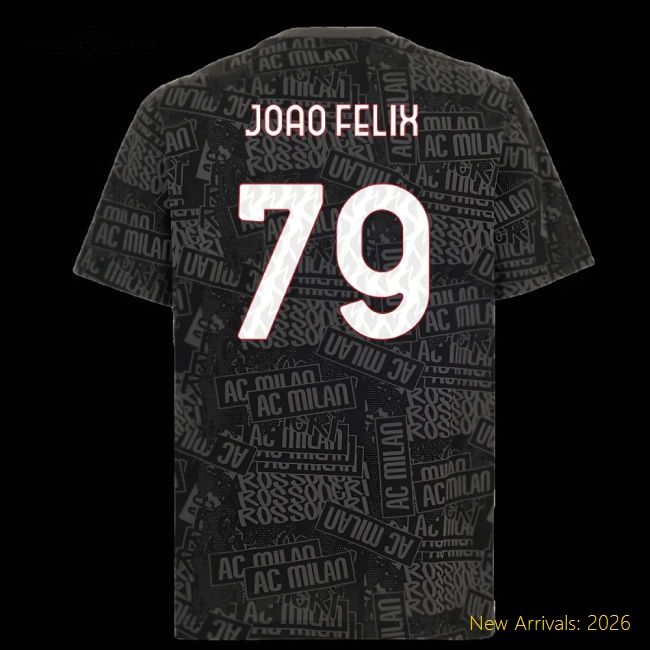 2025-2026 Ac Milan Home Top-tier Jersey Joao Felix Adidas Climacool