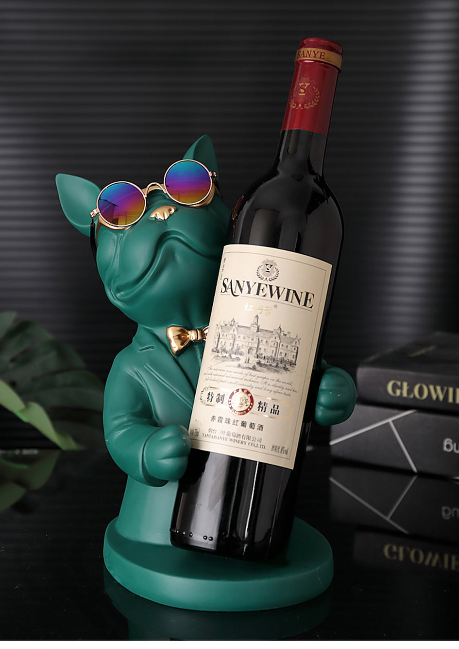 Pet-Lover French Bulldog Figurine Wine Rack Sculpture for Pet Premium