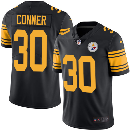 NFL P S Steelers #30 James Conner Black Limited Jersey -v8