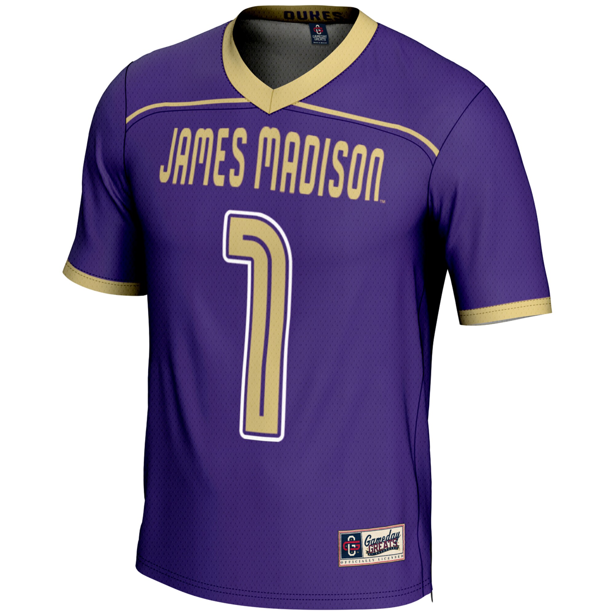 [NJP] James Madison Dukes GameDay Greats Youth #1 Lightweight Lacrosse Jersey - Purple