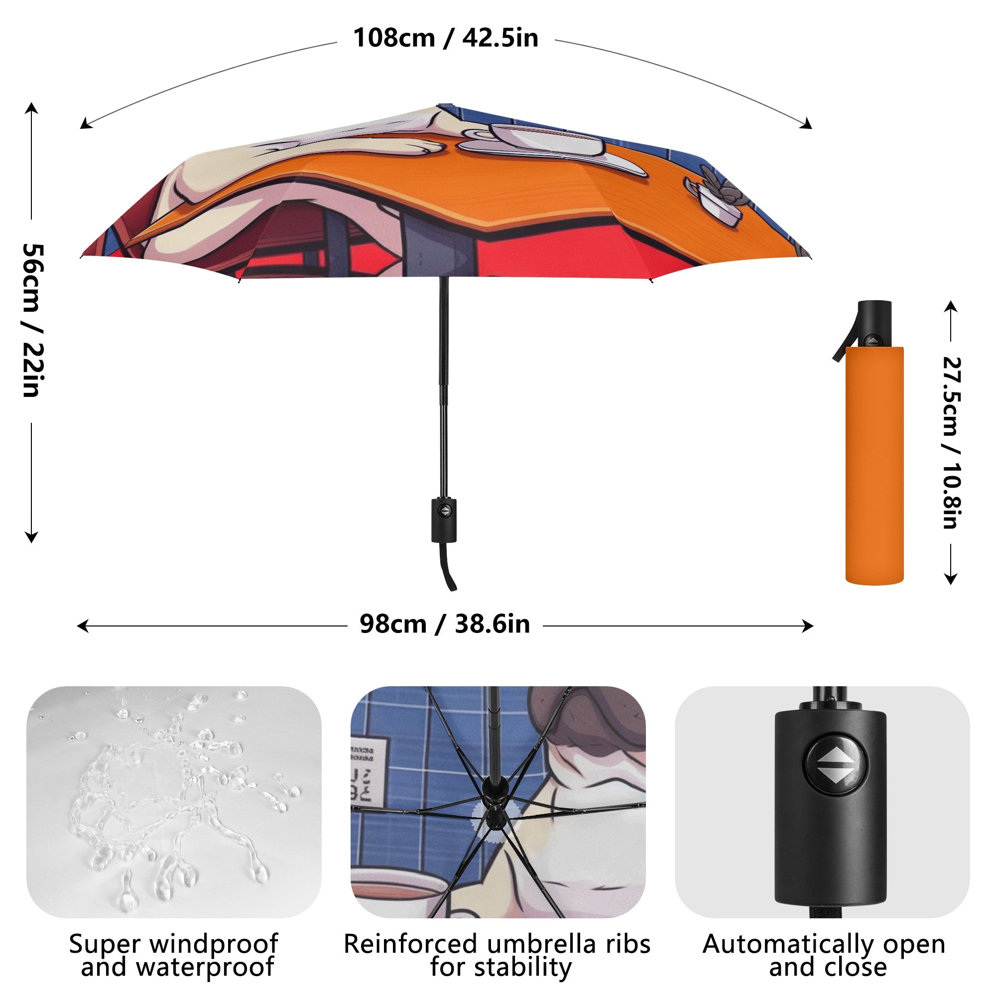 Minimal-Aesthetic Trendy Gracie - Umbrella for Pet Enthusiasts Durable