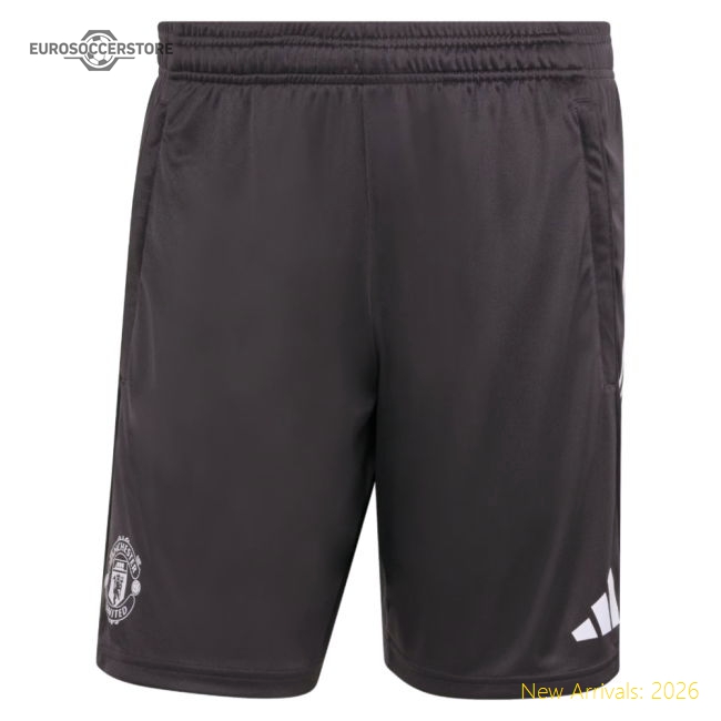 Authentic 2025-2026 Premium Man Utd Training Shorts Aurora Black