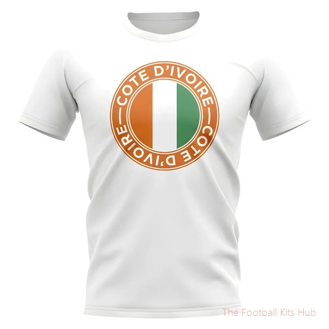 Cote D'Ivoire Football Badge T-Shirt (White)