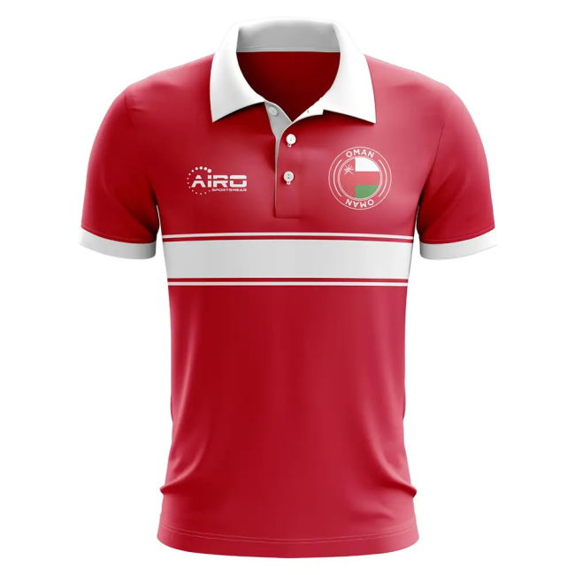 Climate-Control Limited-Edition Oman Concept Stripe Polo Shirt (Red)