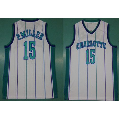 White BKN Charlotte Hornets #15 Mitchell And Ness Replica Jersey