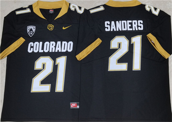 Men's None Black 2023 comfortable Shilo Sanders #21 breathable Jersey