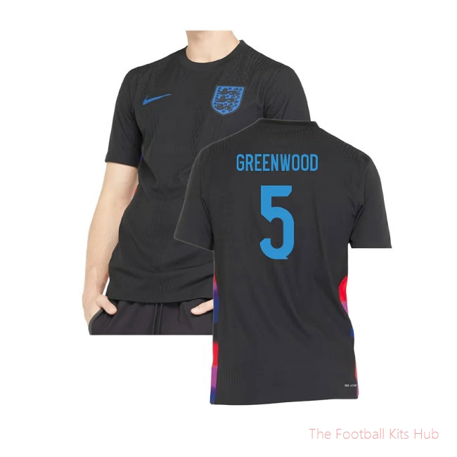 2025-2026 England WEC Authentic Away Shirt (Black) - Mens (GREENWOOD 5)