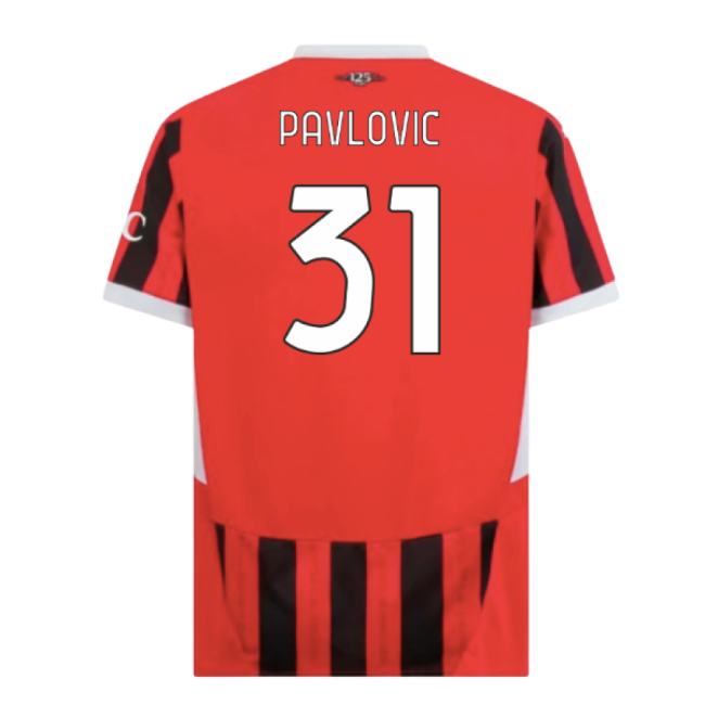 Official 2024-2025 Ac Milan Home With Retro Design - Easy Care
