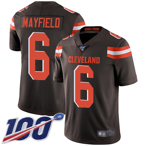 Authentic NFL Cleveland Browns #6 Baker Mayfield Brown -v1