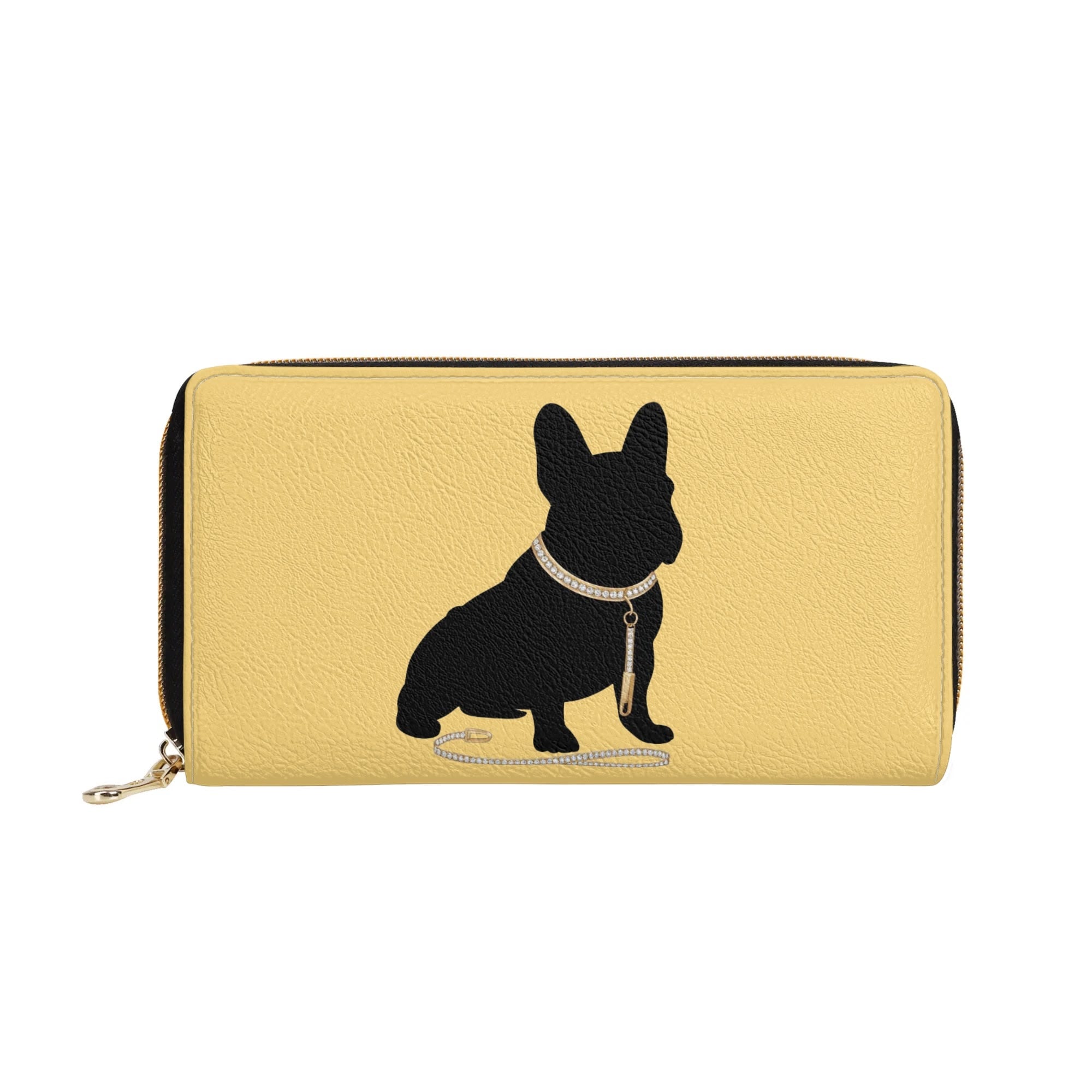 Aspen - Premium Leather Zipper Wallet For Frenchie Fans