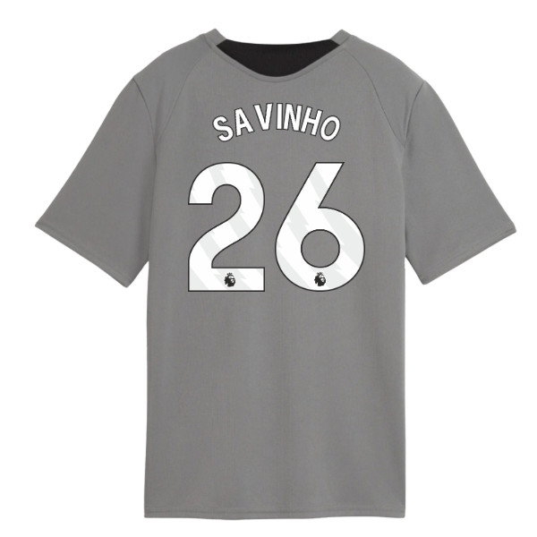 [DDJ] 2026-2027 Man City Training Jersey (Cast Iron) - Kids (Savinho 26)
