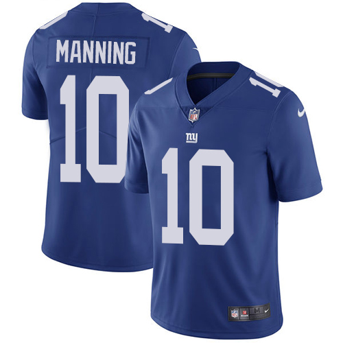 Official NFL New York Giants #10 Eli Manning Blue Limited Jersey