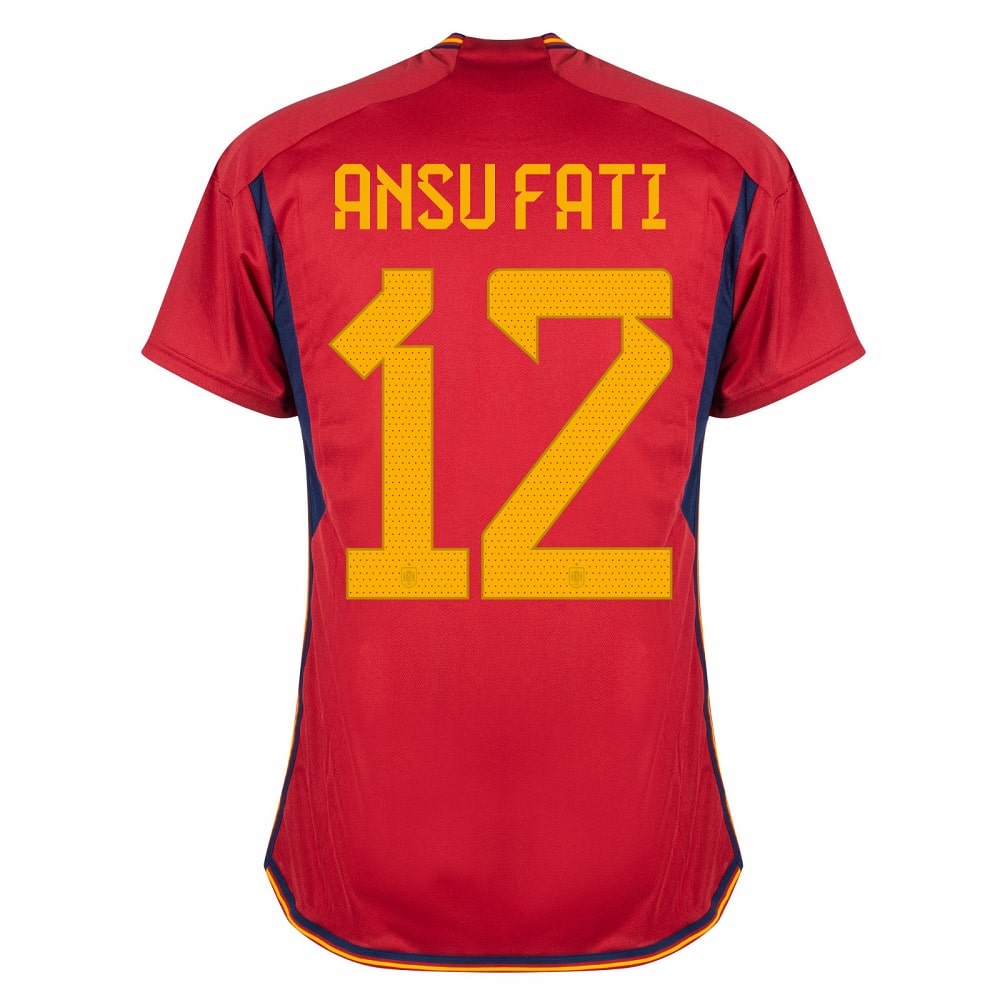 SPAIN HOME JERSEY WORLD CUP 2022 ANSU FATI