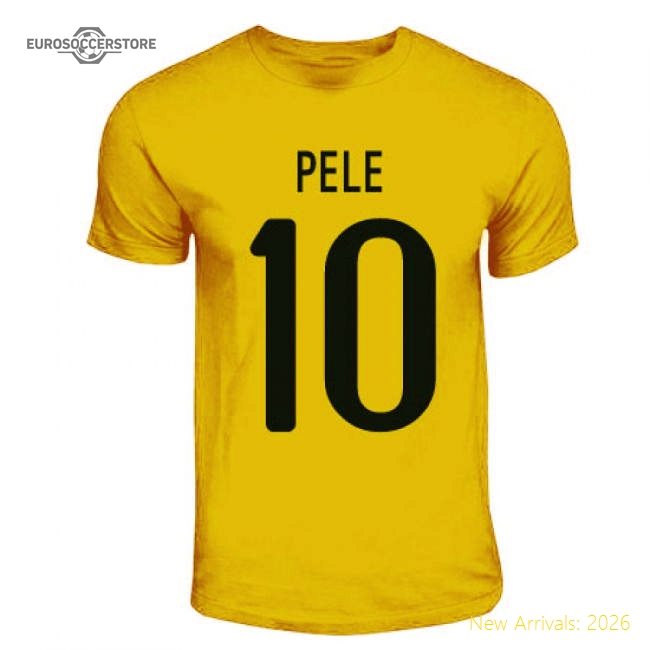 Pele Brazil National Teams Hero T-Shirt Yellow Sb (5-6 Years)