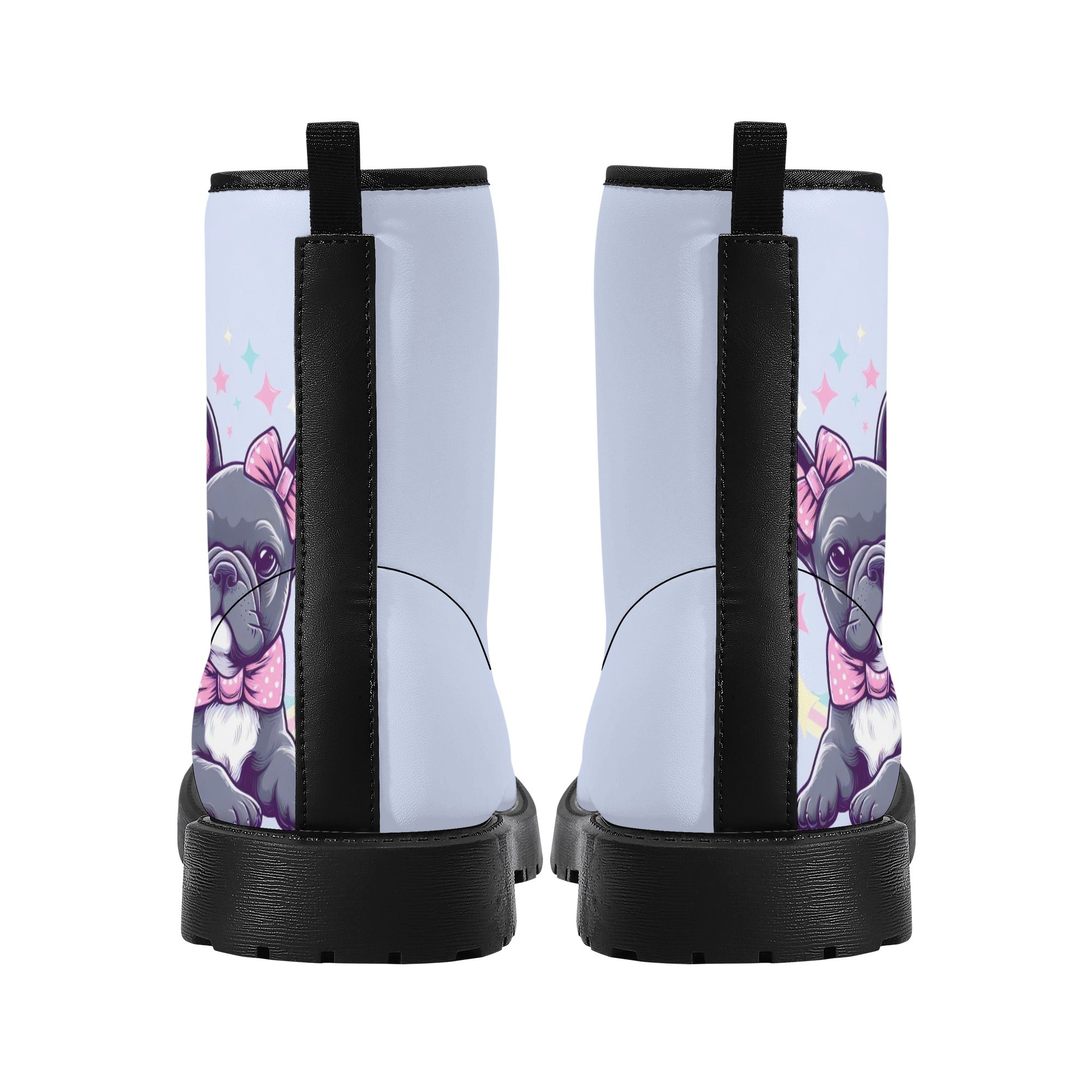 French Bulldog Lady Leather Boots Practical Pet Supply