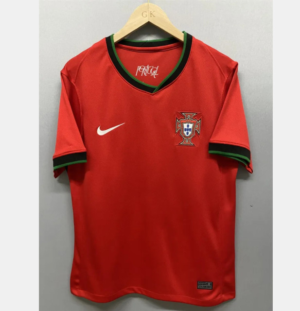 Official UEFA Euro 2024 Portugal Home Red Soccer Jersey Football Shirt