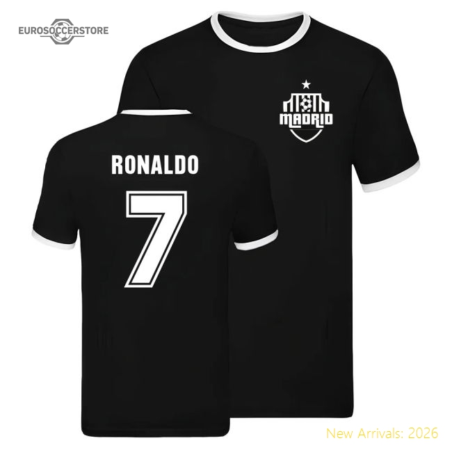 Premium-grade Real Madrid Ringer T-shirt (cristiano Ronaldo 7)