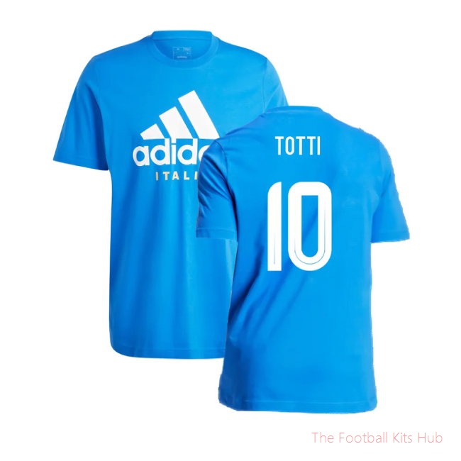 2024-2025 Italy DNA Graphic Tee (Blue) (TOTTI 10)