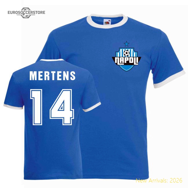 Authentic Official Dries Mertens Napoli Ringer Tee (Blue)