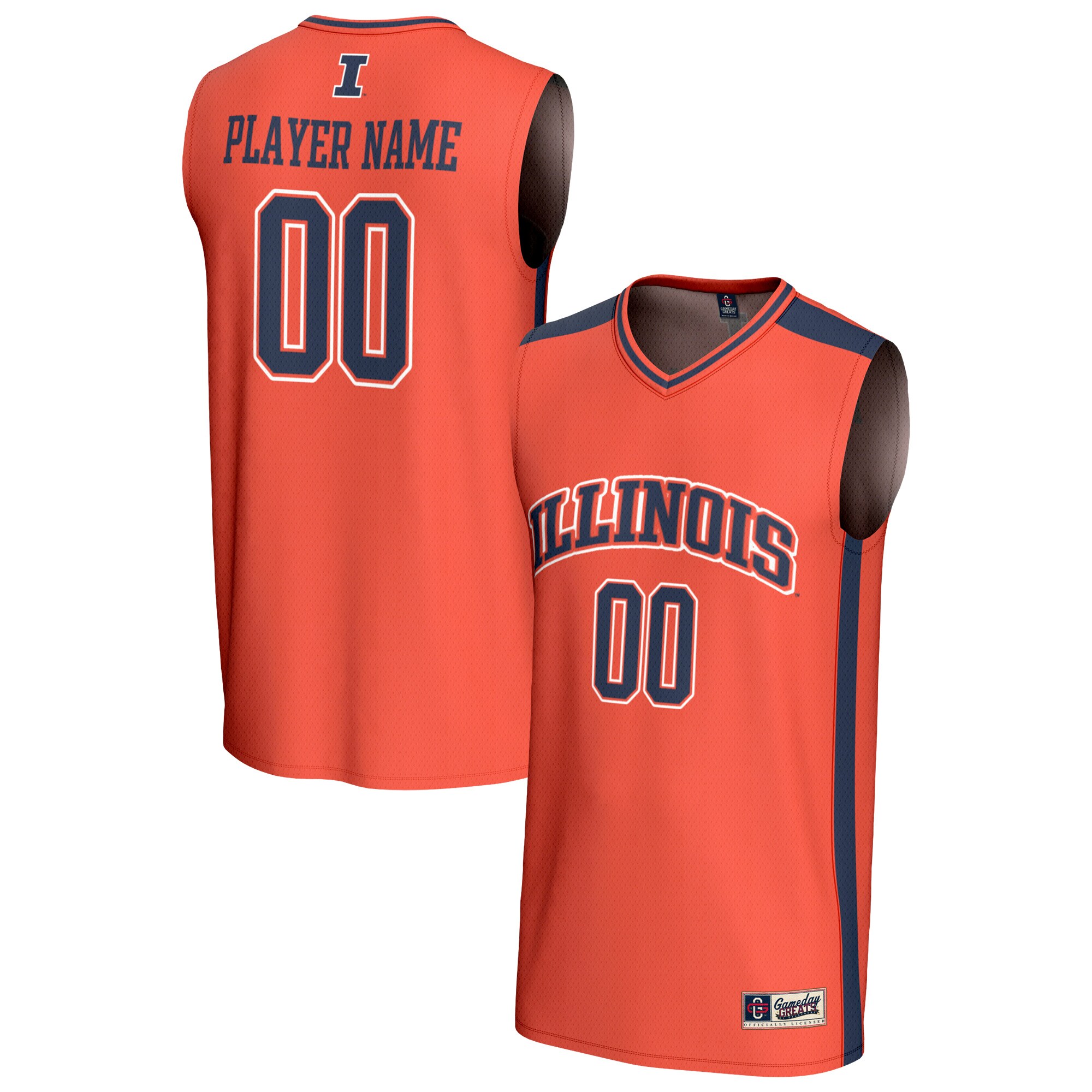 [DDG] Illinois Fighting Illini GameDay Greats Unisex NIL Pick-A-Player Lightweight Women's Basketball Fashion Jersey - Orange